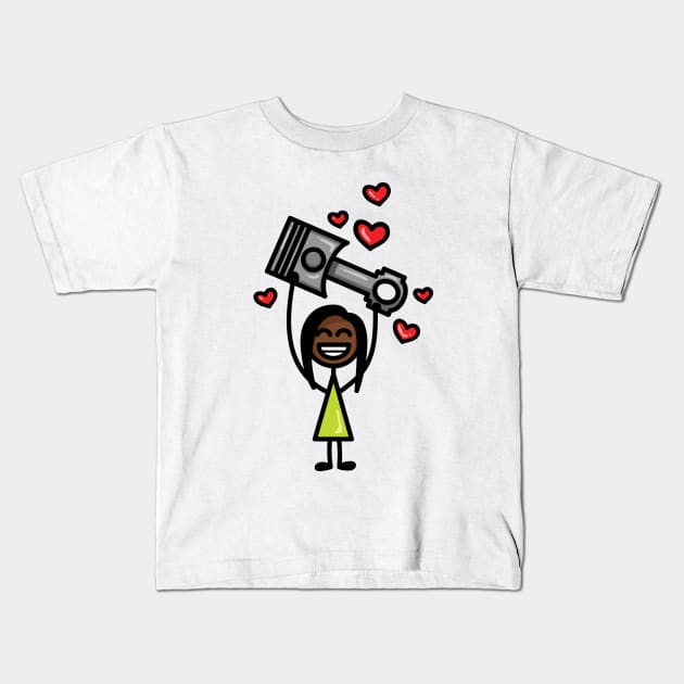 Piston love 2 Kids T-Shirt by hoddynoddy